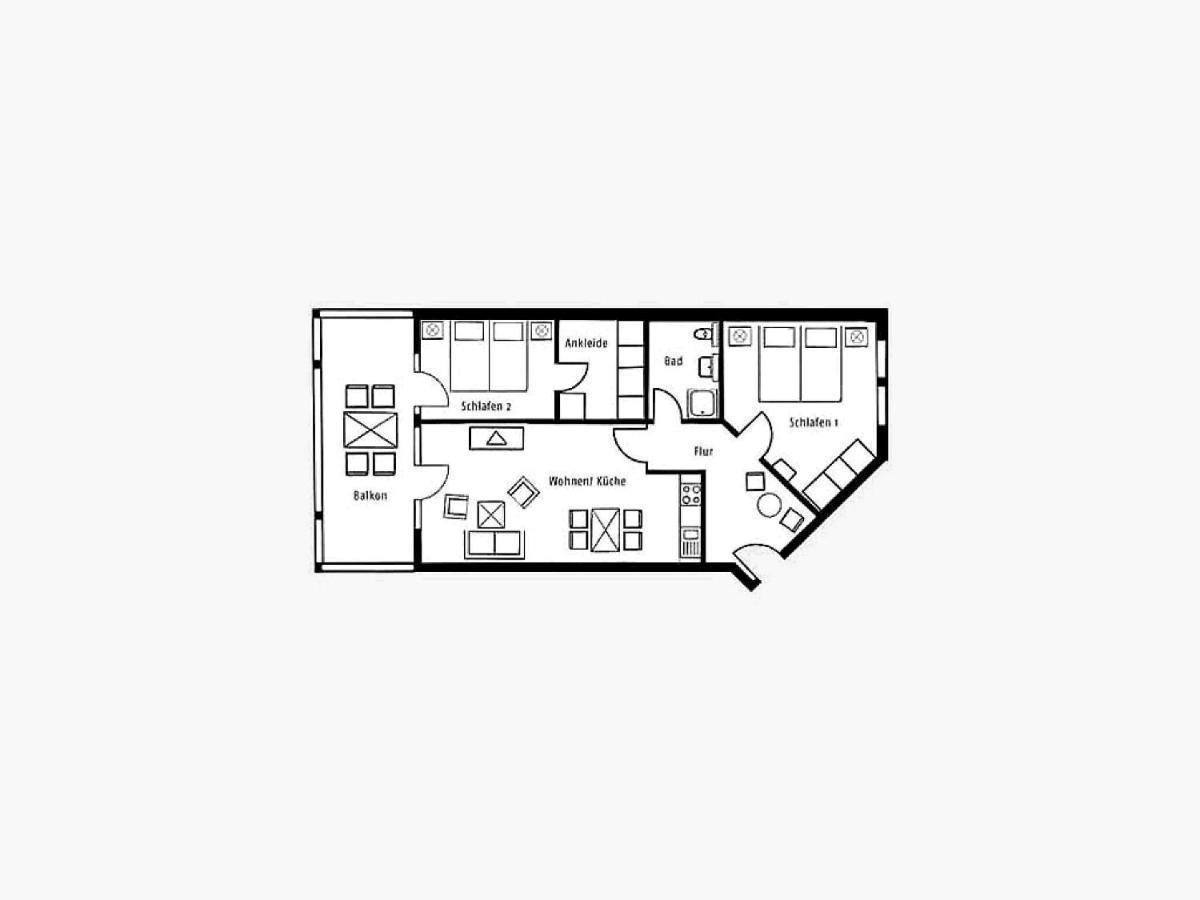 Duenenpark Binz - Komfort Ferienwohnung Mit 2 Schlafzimmern Und Balkon Im Obergeschoss 277 Zewnętrze zdjęcie